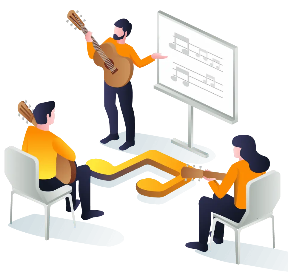 Student dashboard for music lessons, assignments, and progress tracking